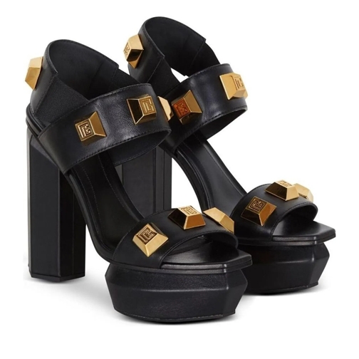 Balmain Talon haut Sandals Black schwarz