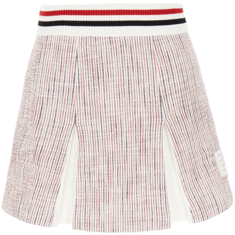 Thom Browne Jupe midi Thom Browne Embroidered stretch cotton blend mini  mehrfarbig