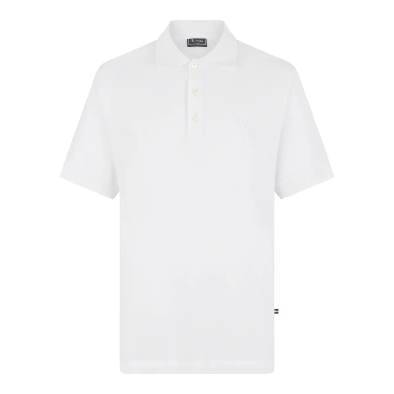 BILLIONAIRE Top Polo T-Shirt Baroque weiss