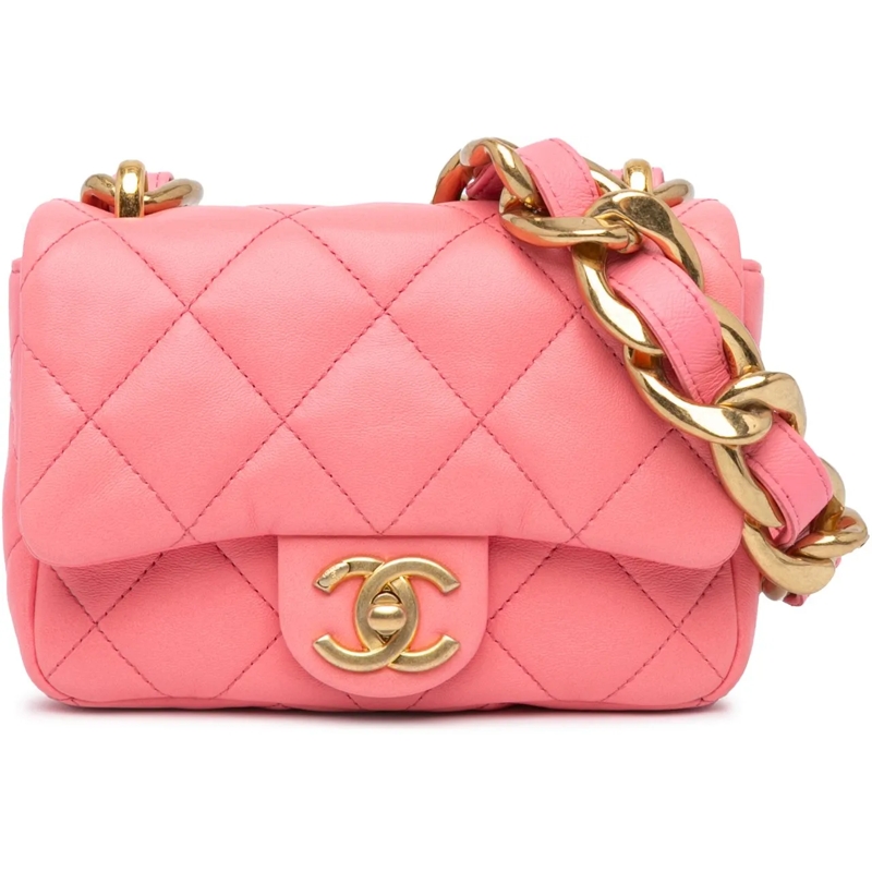 Chanel Schultertasche Mini Quilted Lambskin Funky Town Flap rose