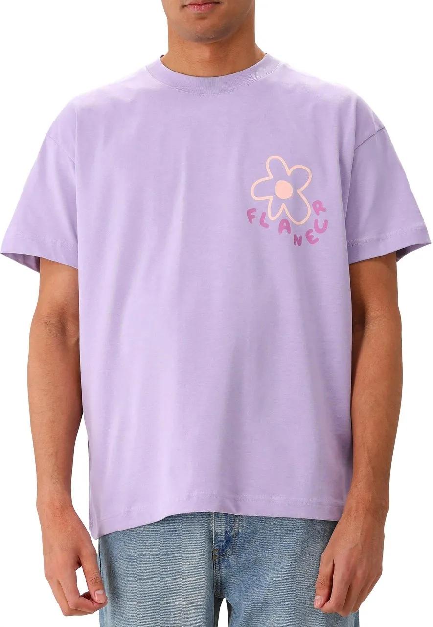 Thumbnail - Flâneur - Flaneur T-Shirt Paars Blossom - Größe XL - purple