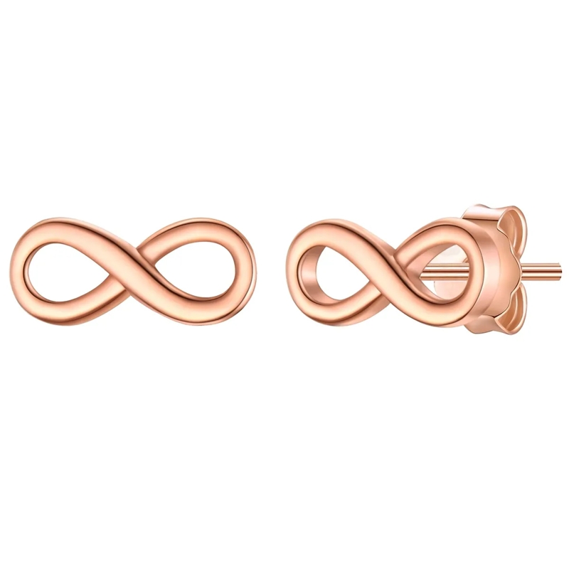 Glanzstücke München Ohrstecker Sterling Silber Ohrstecker Infinity rosegold