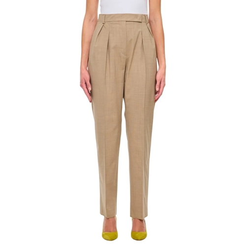 Max Mara  Finale High Waist Trousers Neutrals