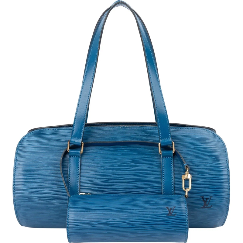 Louis Vuitton Schultertasche Louis Vuitton Bleu Epi Leather Soufflot Set Handba blau