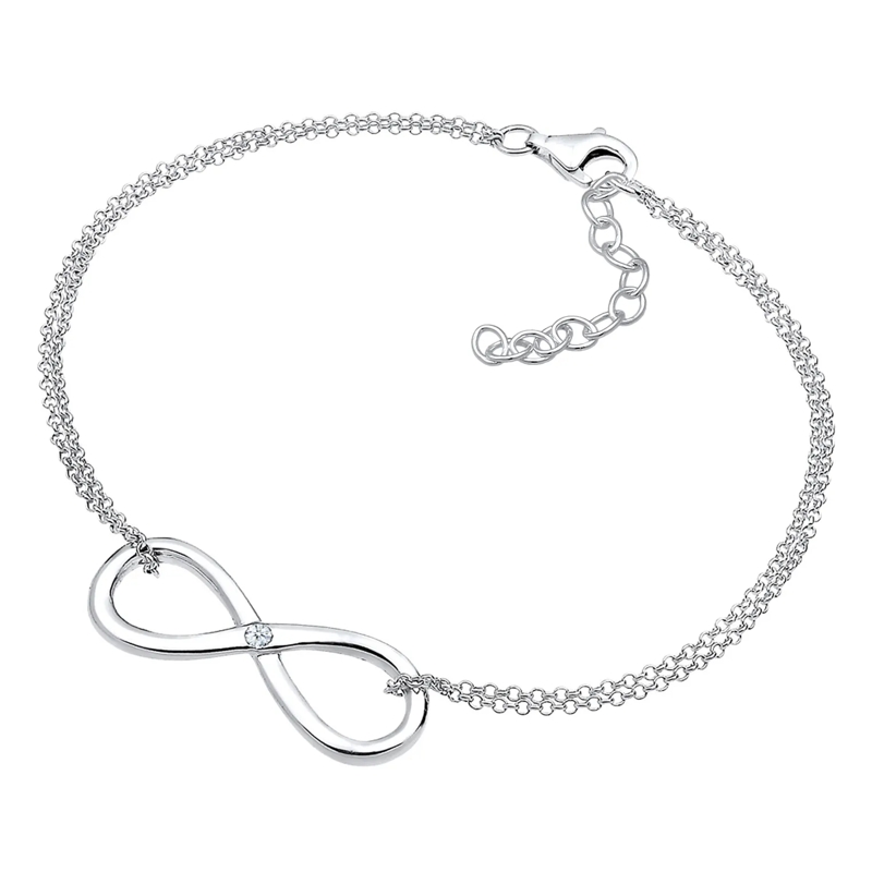 Elli Armband Armband Infinity Ewig Diamant (0.03 ct.) 925 Silbe silber(Image 10)