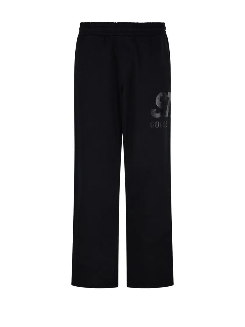 Thumbnail - Golden Goose - Wide Jogging Pant Logo Print - Größe M - schwarz