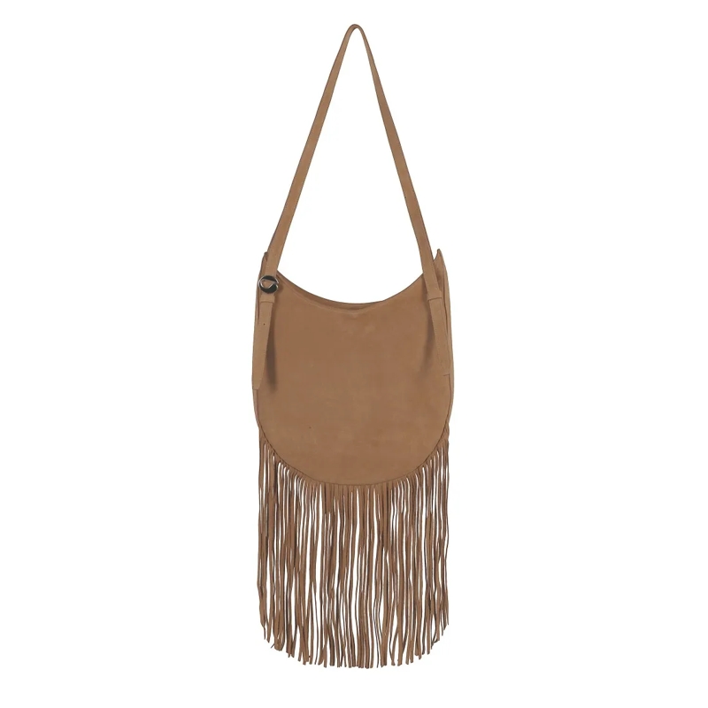 Coperni Schultertasche Suede Fringed Hobo Belt Brown