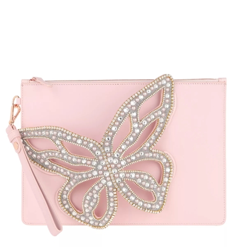 Sophia Webster Flossy Butterfly Pearl Pouchette Sunkissed Pink Wristlet