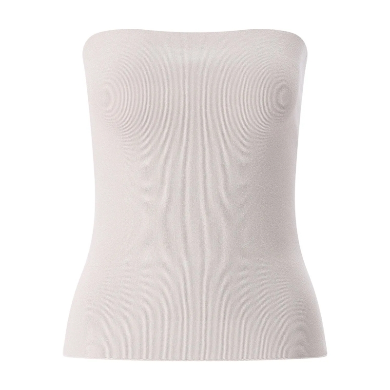 Sminfinity Top Tube Top aus Seide & Leinen beige
