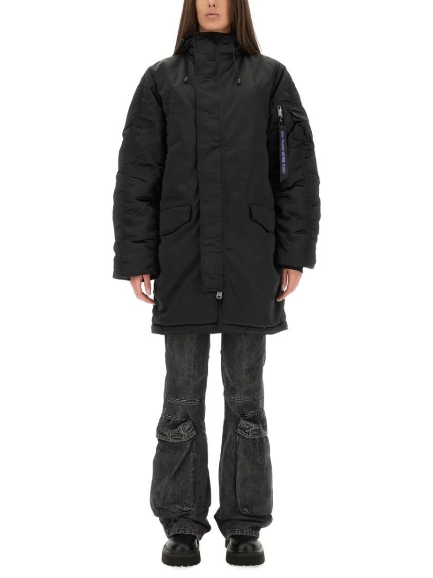 Thumbnail - Alpha Industries - "N-3B" Long Bomber Jacket - Größe L - schwarz