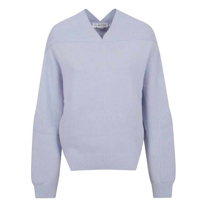 Victoria Beckham Pullover Wool And Cashmere Blend Jumper Blue