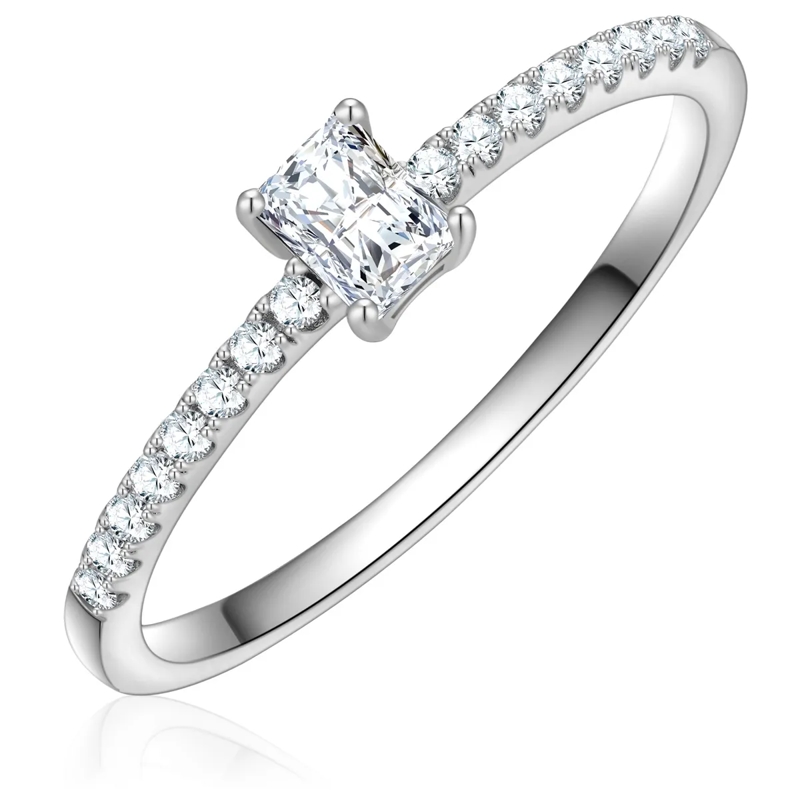 Trilani Ring Sterling Silber Ring Zirkonia silber(Image 2)