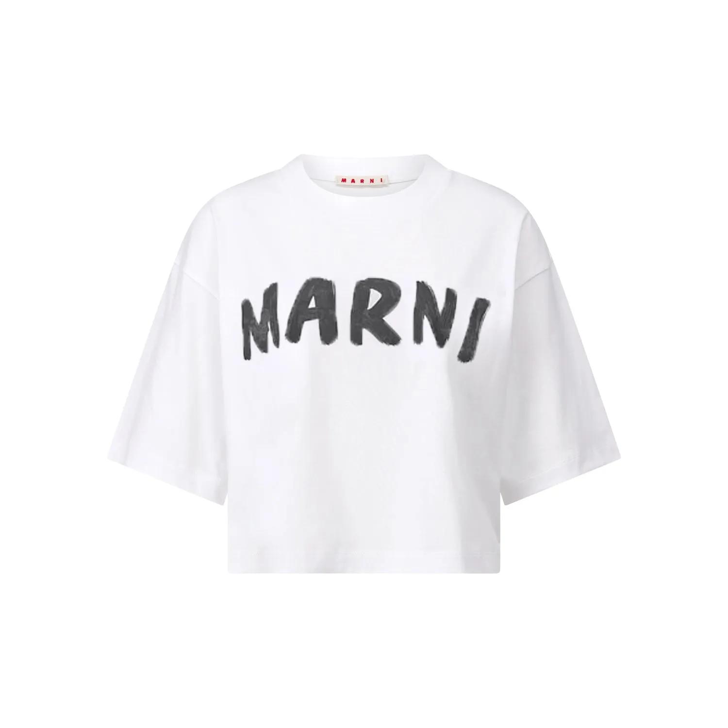 Thumbnail - Marni - Marni T-shirts and Polos White - Größe 40 - schwarz