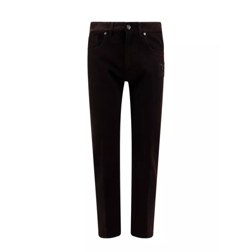Fendi Regular Trouser With Overdyed Finishes Brown Jeans