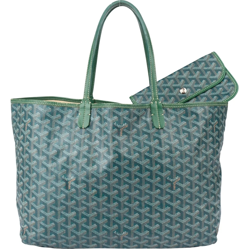 GOYARD Tote Goyard Green Goyardine Monogram Saint Louis PM Han grün
