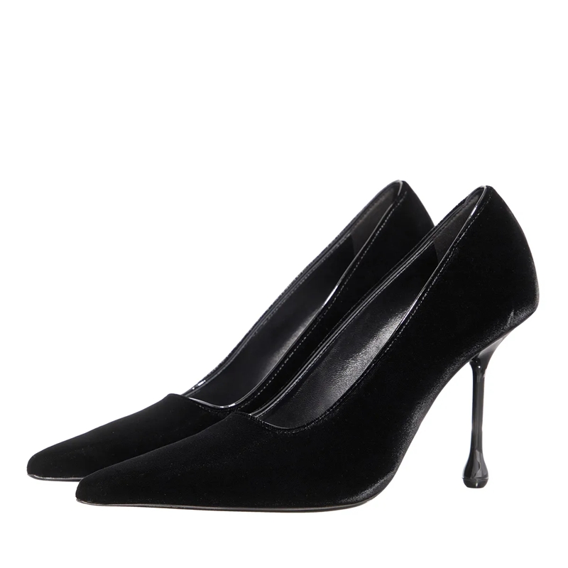 Jimmy Choo High Heels Velvet Pumps Black