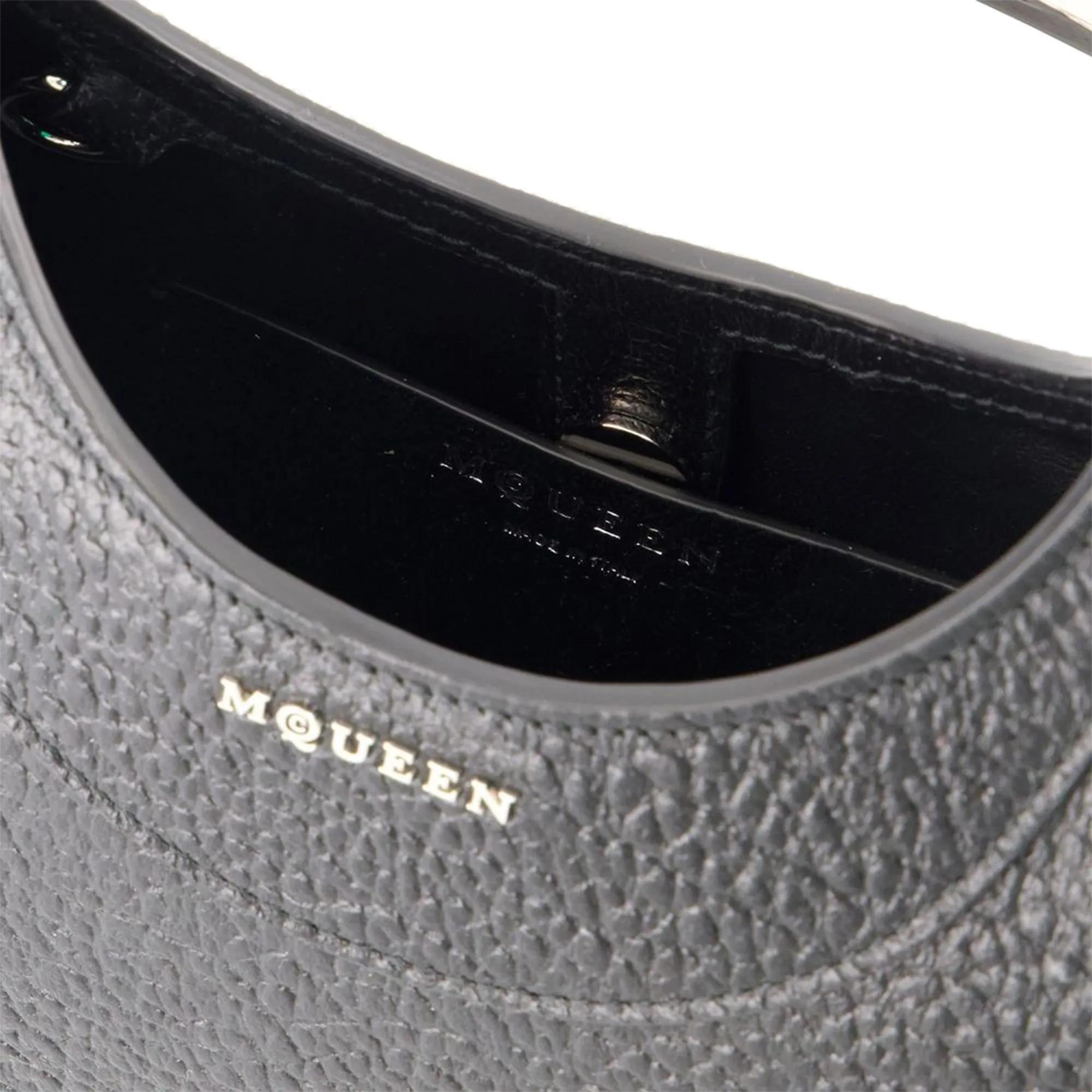 alexander mcqueen Hobo bags Mini Cross Bar Purse Leather Black in zwart