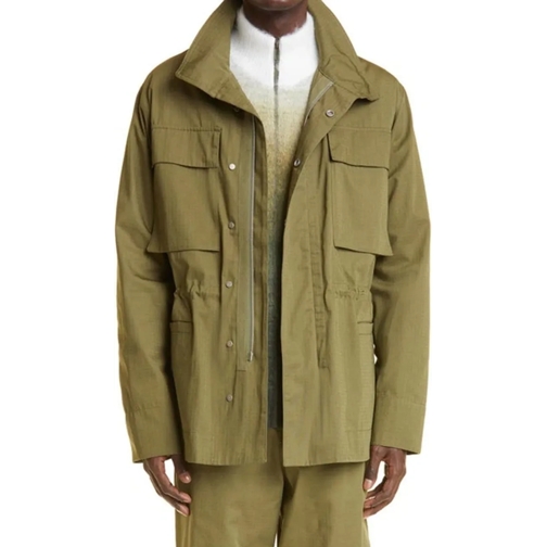 Off-White Donzen jassen Off-White Arrow Field Cotton Jacket grün