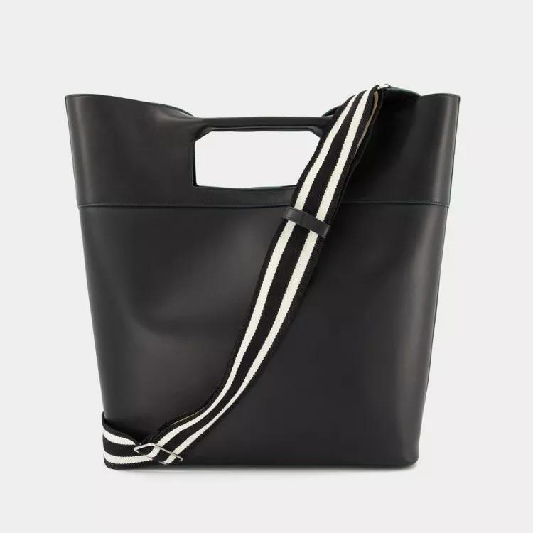 Alexander mcqueen Totes & shoppers The Square Bow Ns Handbag Black Leather in zwart