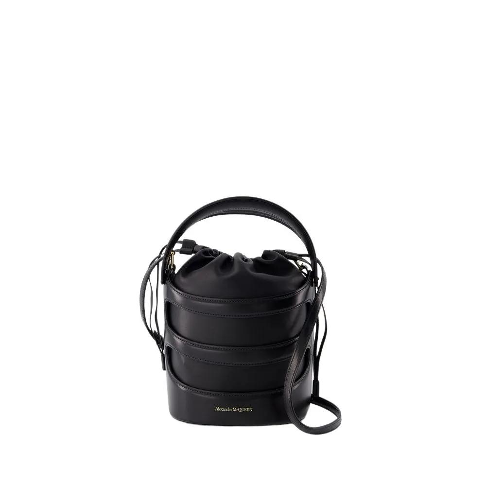 Alexander McQueen Beuteltasche - Rise Bag - Leather - Black - Gr. unisize - in Schwarz - für Damen