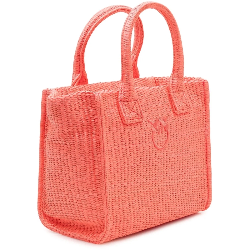 Pinko Shopper Borsa Beach Shopper Mini con Manici rose(Image 2)