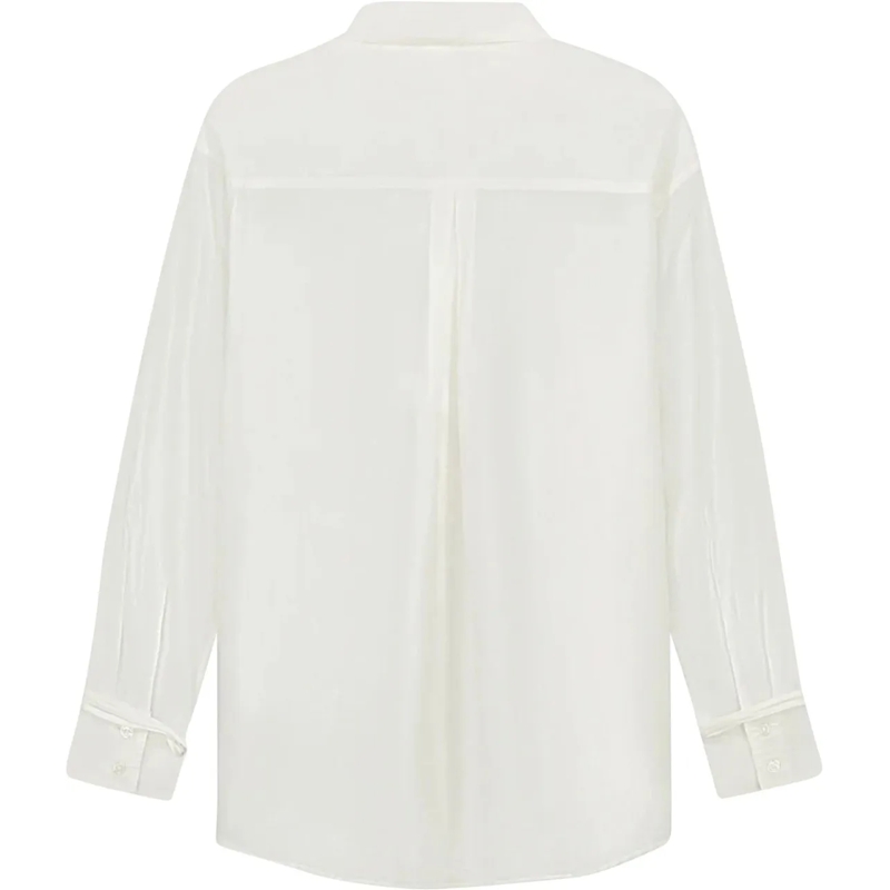 ØLÅF Bluse Olaf Semi-sheer Tie Detail Shirt Blouses Off White weiß(Image 2)
