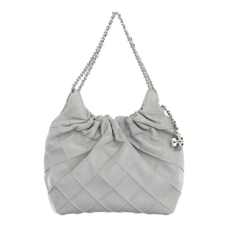 Tory Burch Hobo Bag Fleming Mini Hobo Gray