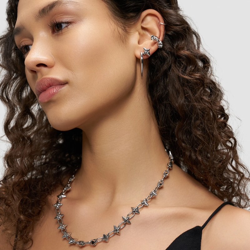 Liebeskind Berlin Ohrstecker Edelstahl Spikes silber(Image 7)