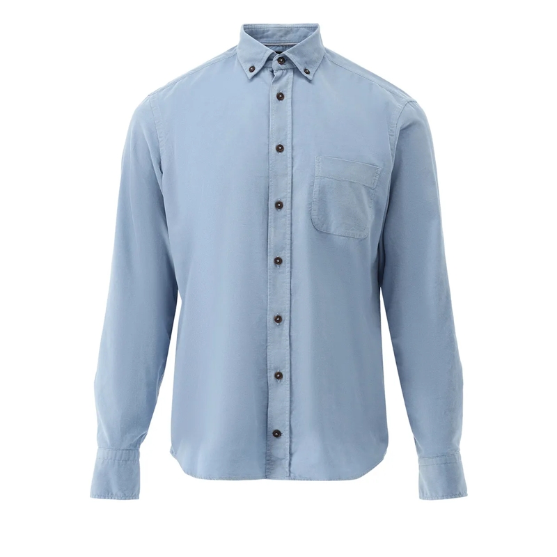 VAN LAACK Hemd Hemd Tailor Fit Uni blau
