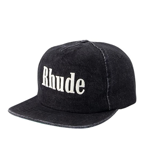 Rhude Hut Structured 1 Cap - Cotton - Black Black