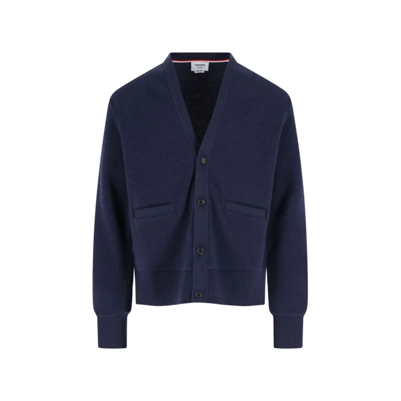 Thom Browne Cardigan Loopback 4-Bar Cardigan – Navy Blue