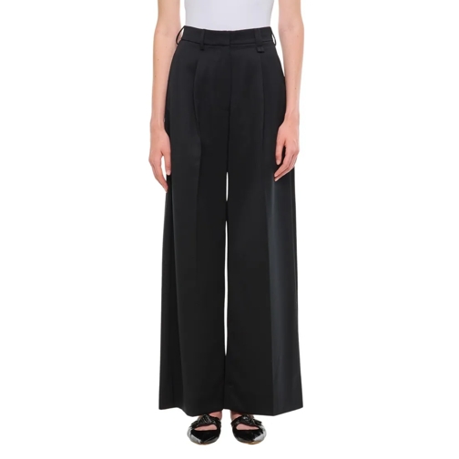 Simone Rocha  Pleated Wide Leg Trousers Black