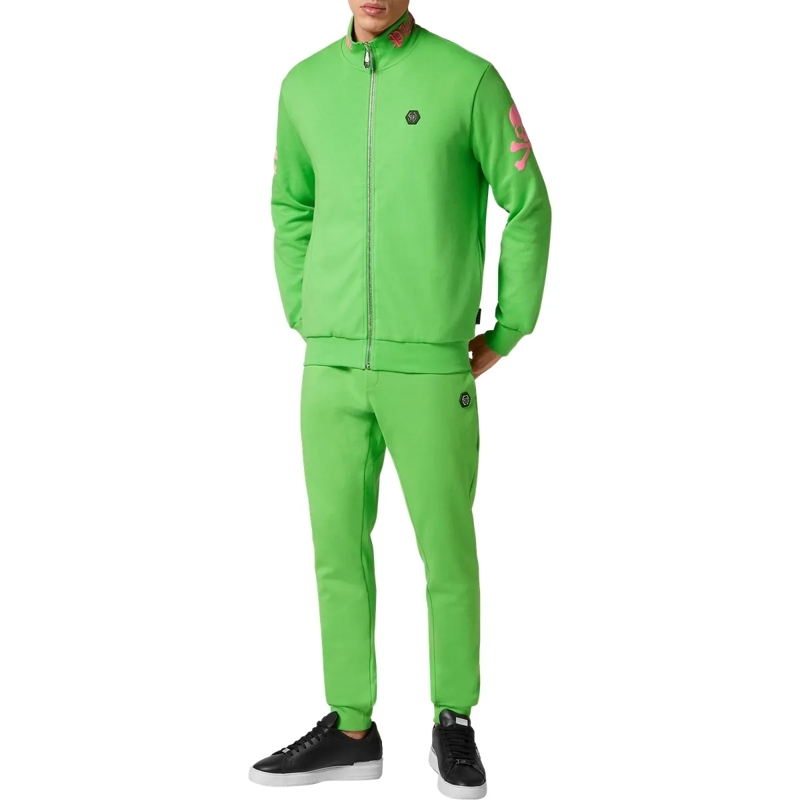 Philipp Plein Daunenjacke Sweatjacke Skull&Bones grün(Image 4)