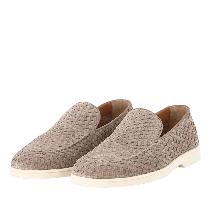 Doucal's Schnürschuhe Loafer aus Veloursleder braun