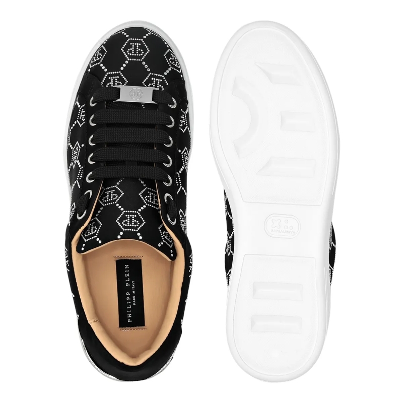 Philipp Plein Low-Top-Sneaker Sneaker Monogram Mit Schmucksteinen schwarz(Image 3)