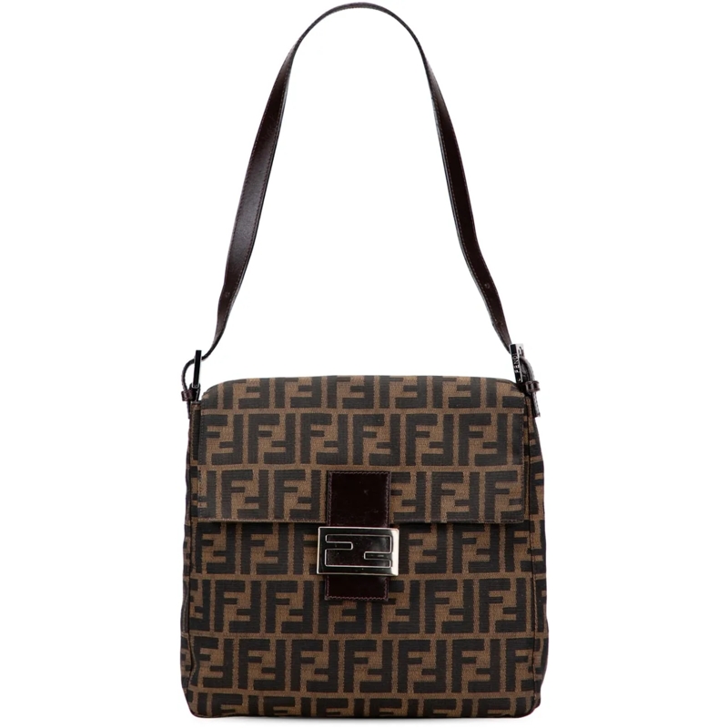 Fendi Schultertasche Zucca Canvas Shoulder Bag braun