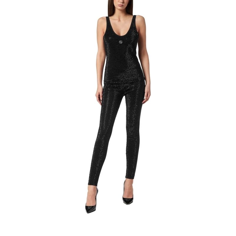 Philipp Plein Top Tank-Top Verziert schwarz(Image 2)