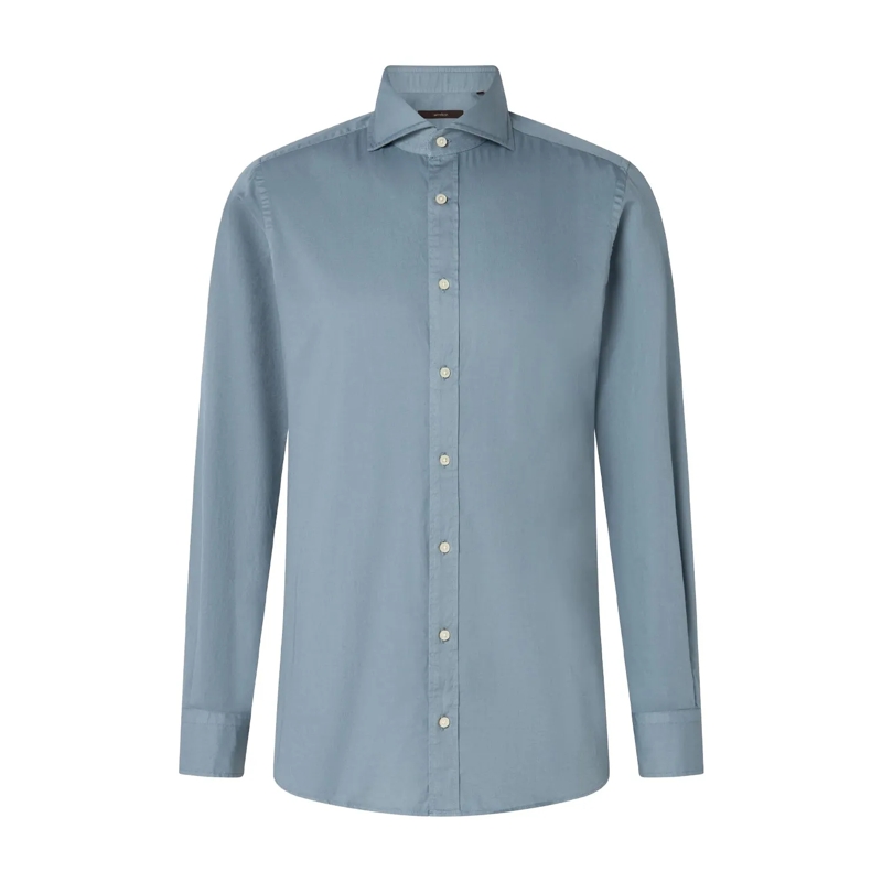 windsor. T-shirt Hemd Lano aus Baumwolle blau