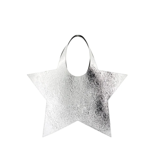 Coperni Draagtas Foil Star Tote Bag Shopper Bag - Leather - Silver Silver