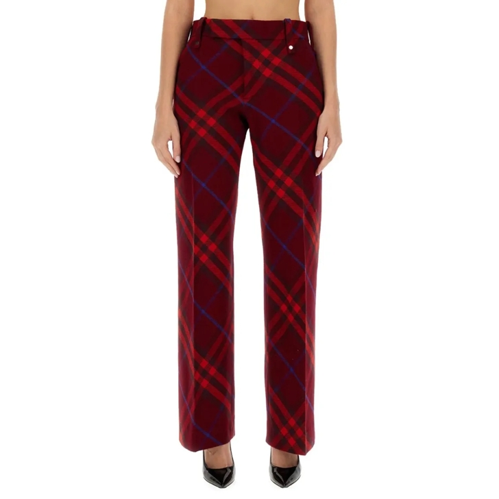 パンツ Burberry Plaid Wool Pants With High Waist And Straight Legs Burberry Plaid Wool Pants | Men's Clothing | Vitkac