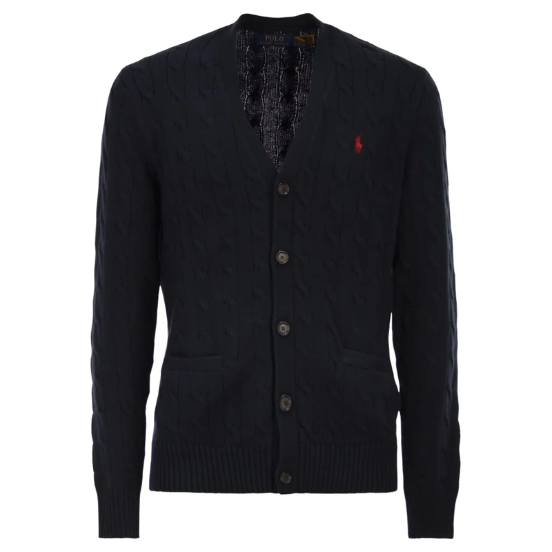 Polo Ralph Lauren Cardigan Cotton Cable Knit Cardigan Black