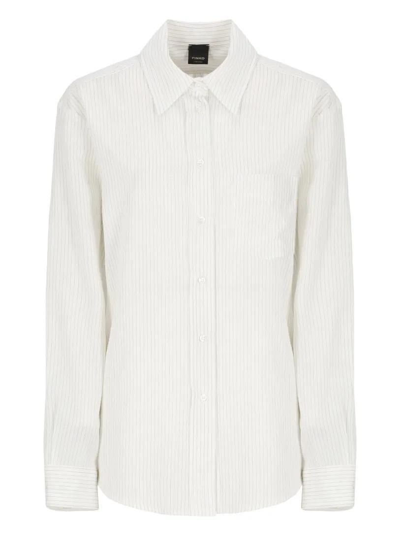 Pinko - Viscose Shirt - Größe 40 - weiß