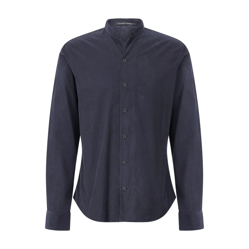 Hannes Roether Polo Slim-Fit Hemd aus Baumwolle Dunkelblau