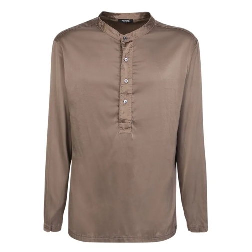 Tom Ford Brown Henley Shirt Brown 