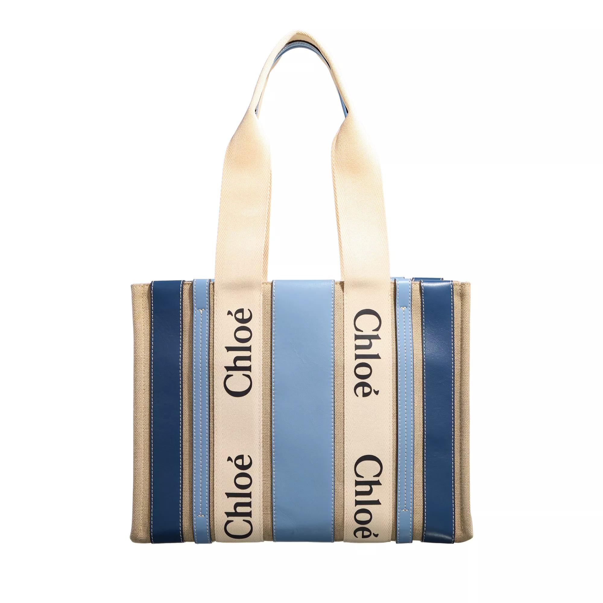 Chloé Tote - Woody Medium Tote Bag - Gr. unisize - in Blau - für Damen