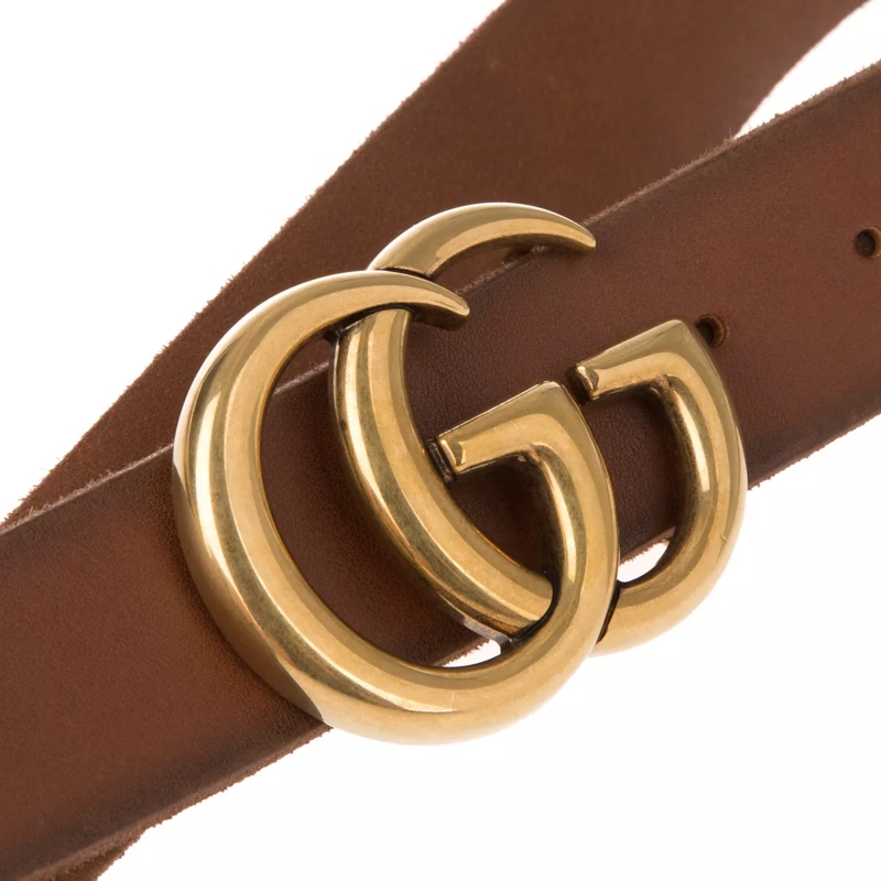 Gucci Ledergürtel GG Leather Belt Cognac(Image 3)