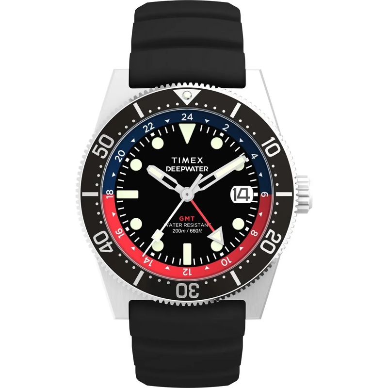 Timex Automatikuhr Quarz-Analoguhr Deepwater Reef 200 Gmt schwarz