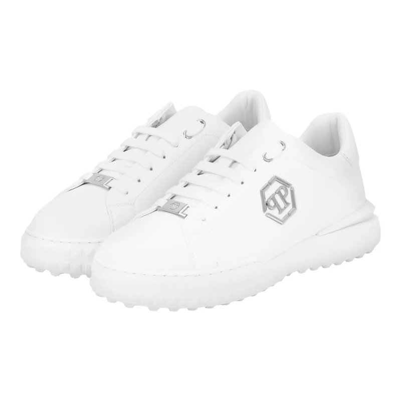 Philipp Plein Low-Top-Sneaker Lo-Top Turnschuhe Hexagon weiss