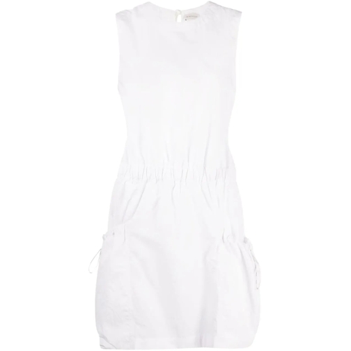 Moncler Mini-Kleider Drawstring Sleeveless Dress weiß