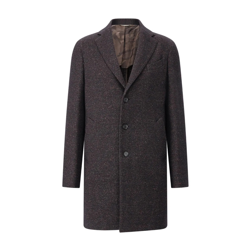 Maurizio Baldassari  Mantel aus Woll-Kaschmir-Mix Dunkelbraun